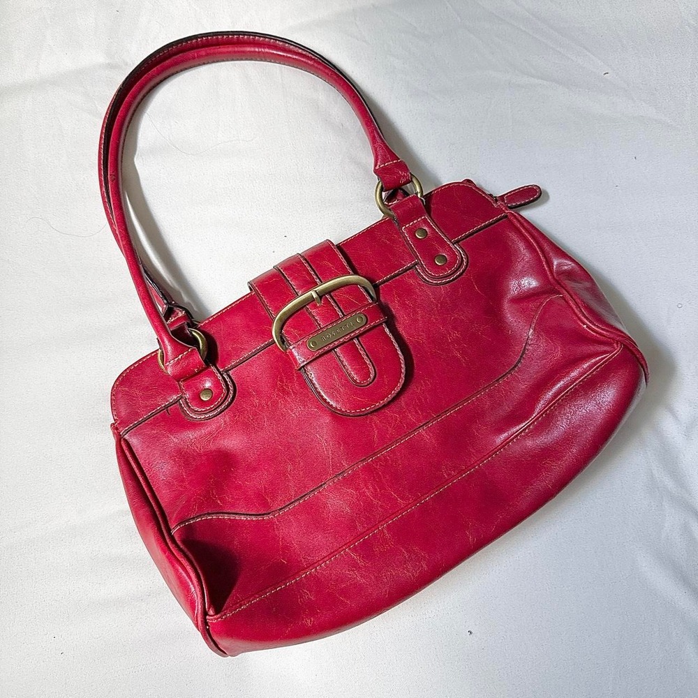 Y2K Rosetti red faux leather shoulder bag